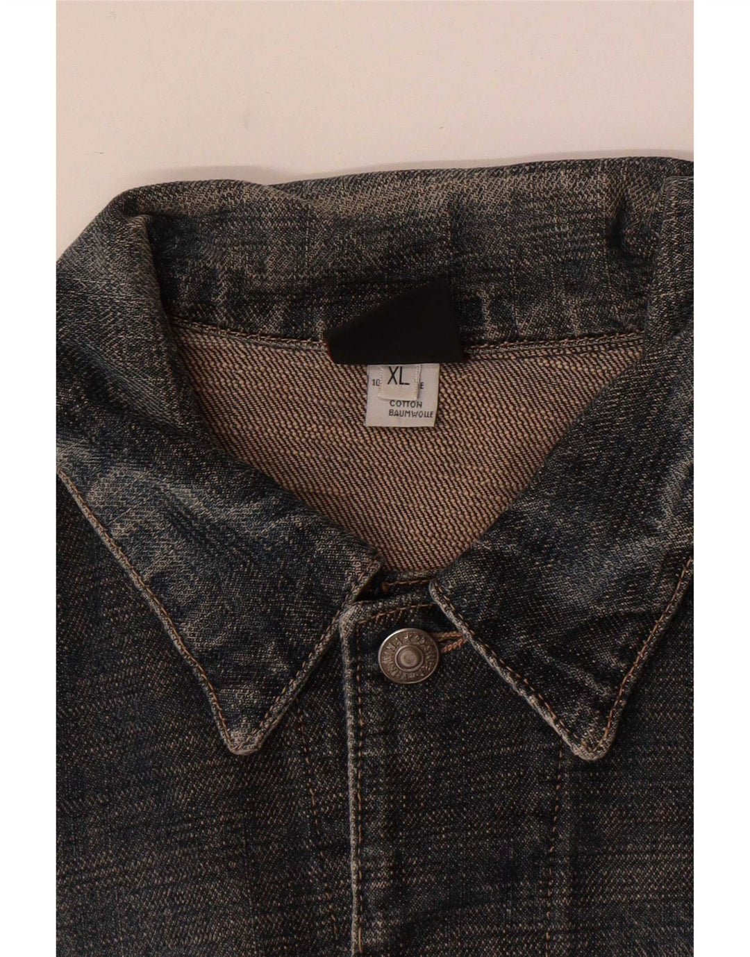 Jaqueta jeans feminina Vitamina UK 18 XL algodão cinza