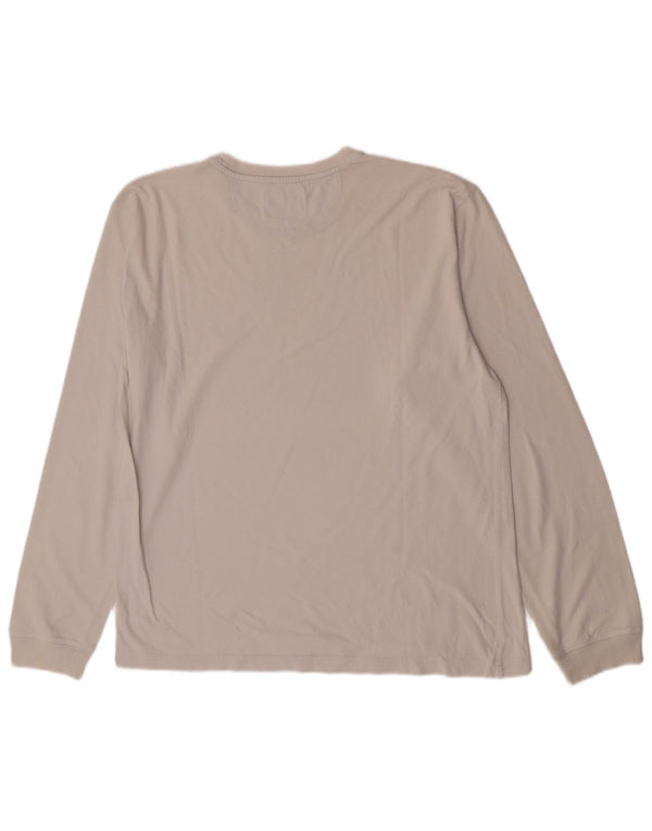 Champion masculino top manga comprida grande algodão branco