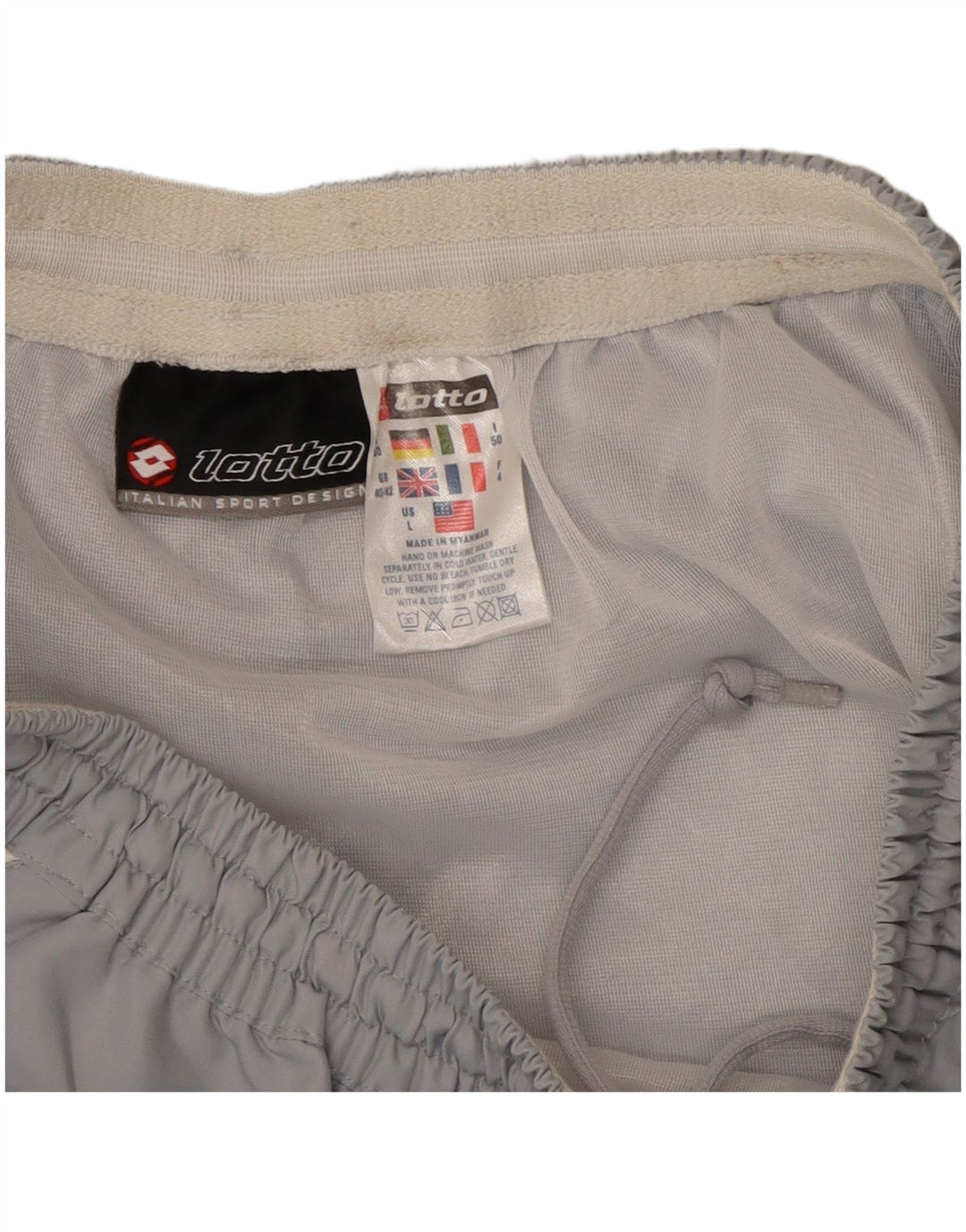 Lotto Mens Sport Shorts UK 40/42 Grande Poliéster Colourblock Cinza
