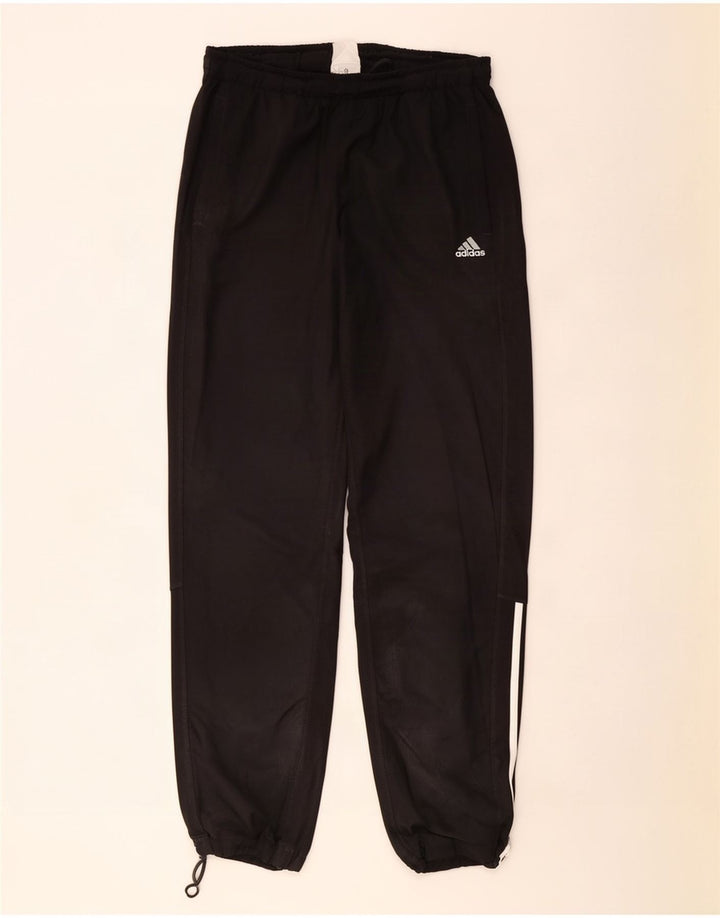 Adidas masculino climalite calças de treino joggers grande poliéster preto