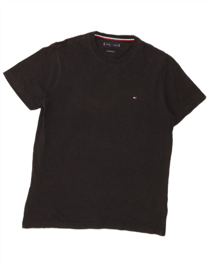Camiseta masculina Tommy Hilfiger Top médio algodão preto