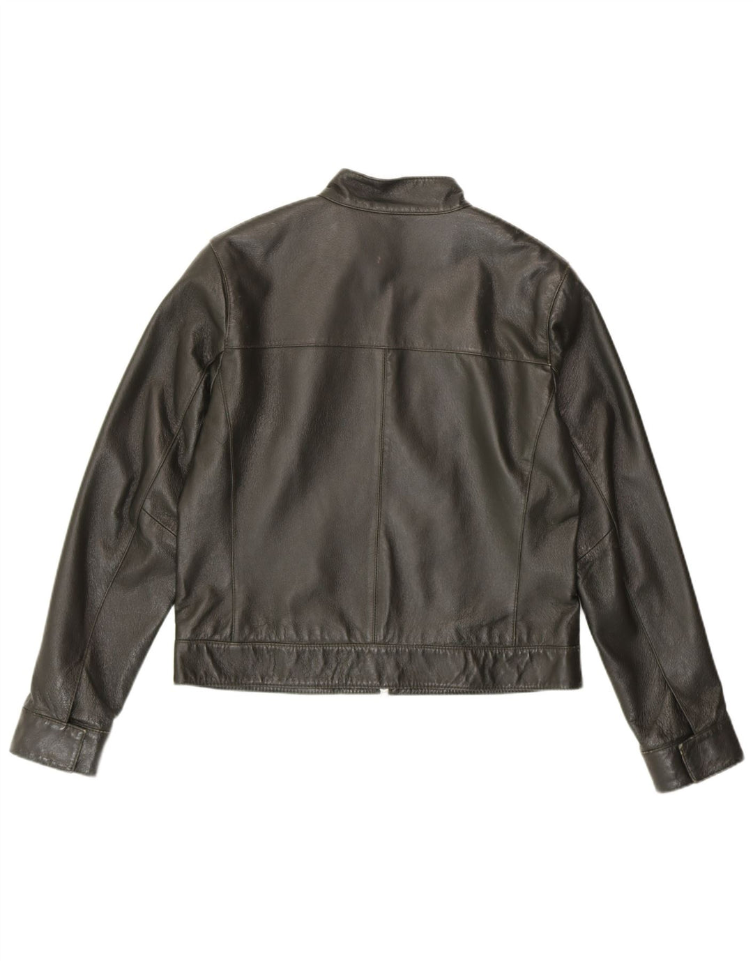 Jaqueta de couro feminina HELLINE UK 14 couro verde médio