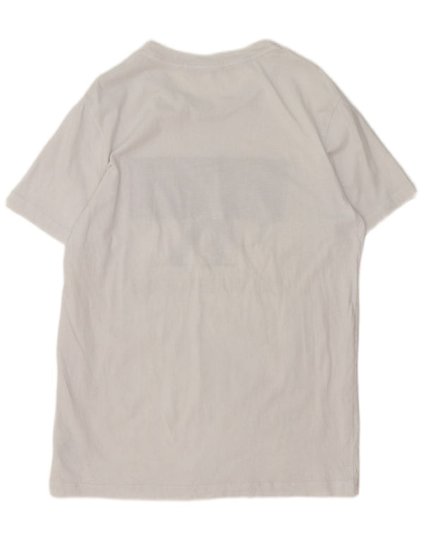 Camiseta masculina Calvin Klein Jeans com estampa gráfica grande de algodão branco