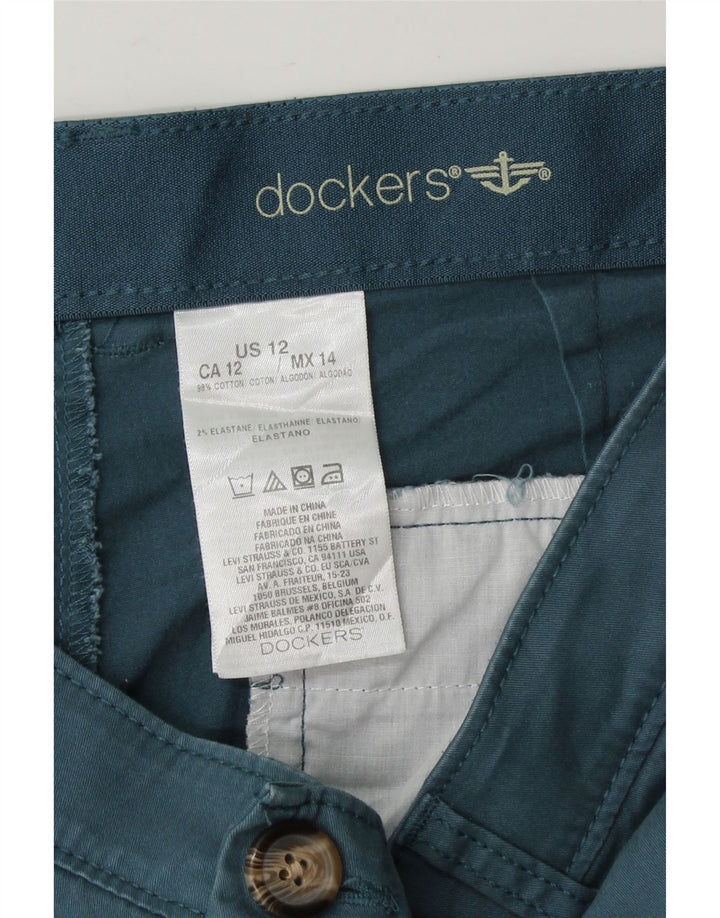 DOCKERS Womens Chino Shorts US 12 Large W36 Blue Cotton Vintage Dockers and Second-Hand Dockers from Messina Hembry 