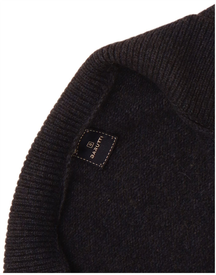 Suéter Cardigan Militar Masculino Pequeno Azul Marinho