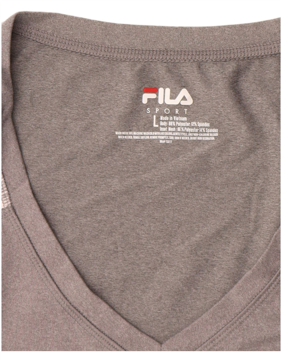 Camiseta feminina FILA UK 14 grande bloco colorido cinza