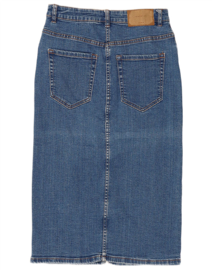 Saia jeans feminina ZARA pequena W26 azul