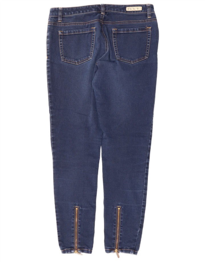 Jeans skinny feminino MICHAEL KORS EUA 8 médio W29 L29 algodão azul marinho
