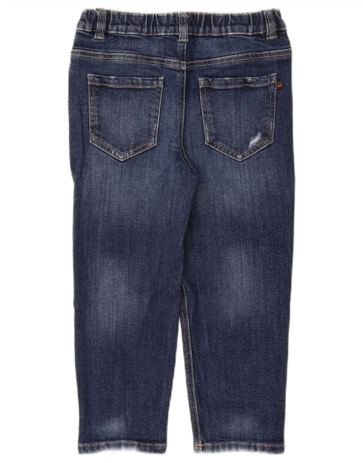 BENETTON Boys Justin Straight Jeans 6-7 Anos W22 L17 Azul Algodão
