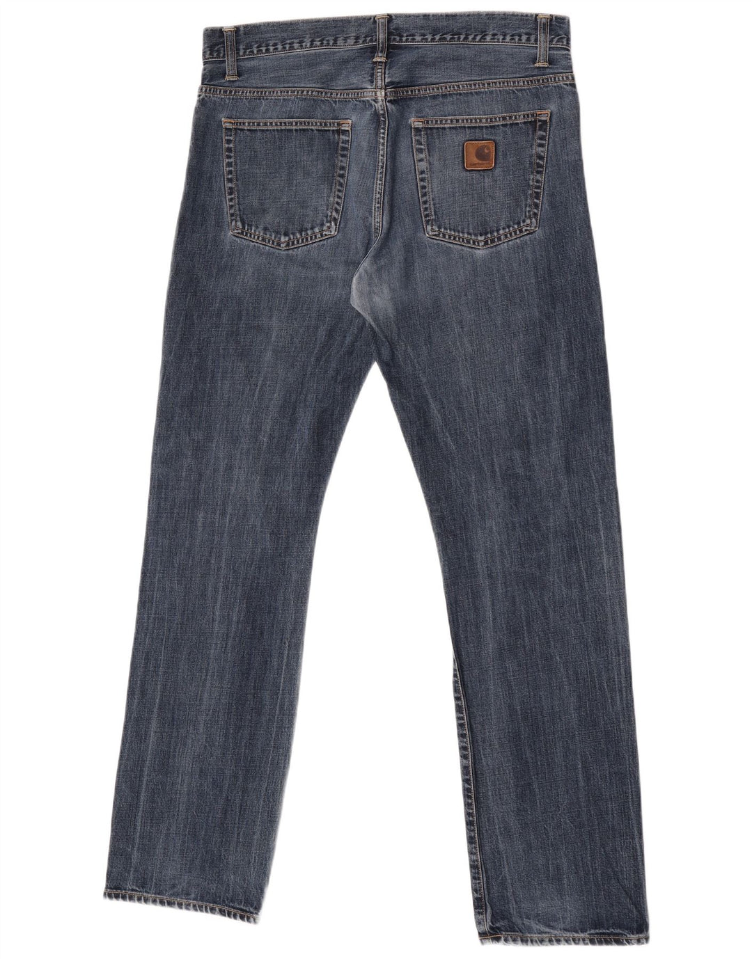 Carhartt Mens Straight Jeans W34 L34 Azul Algodão