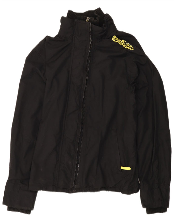 Jaqueta corta-vento feminina SUPERDRY The Windcheater UK 18 XL preto nylon