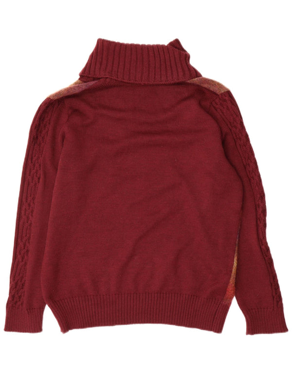 Suéter feminino Rosanna Pellegrini com gola redonda IT 50 XL Borgonha