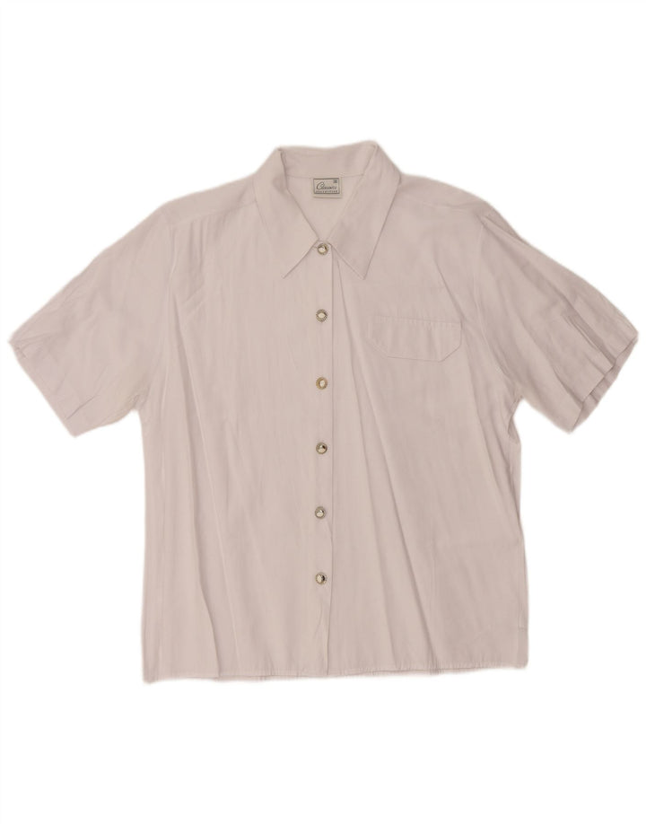 ST. Camisa feminina de manga curta BERNARD UK 16 grande poliéster branco