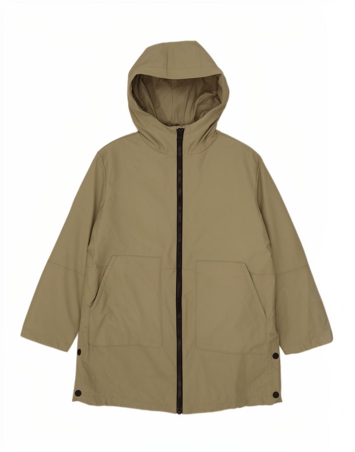 Jaqueta de chuva com capuz Zara Boys 11-12 anos poliéster cáqui