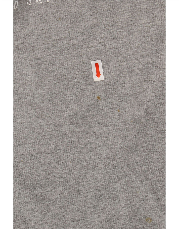 ADIDAS Camiseta masculina gráfica top pequeno algodão cinza