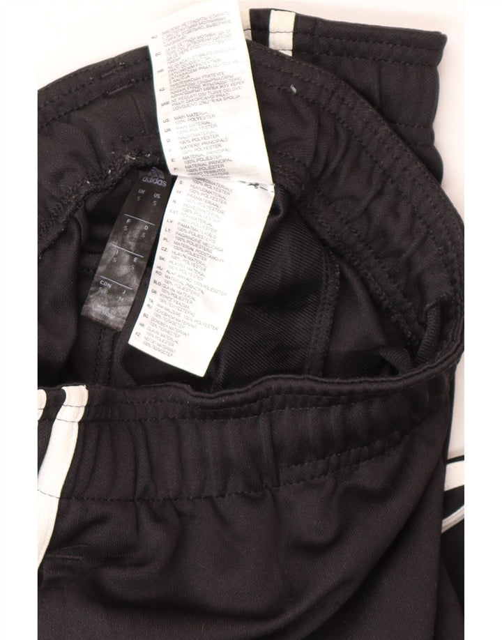 Calças de treino masculinas ADIDAS pequenas em poliéster preto