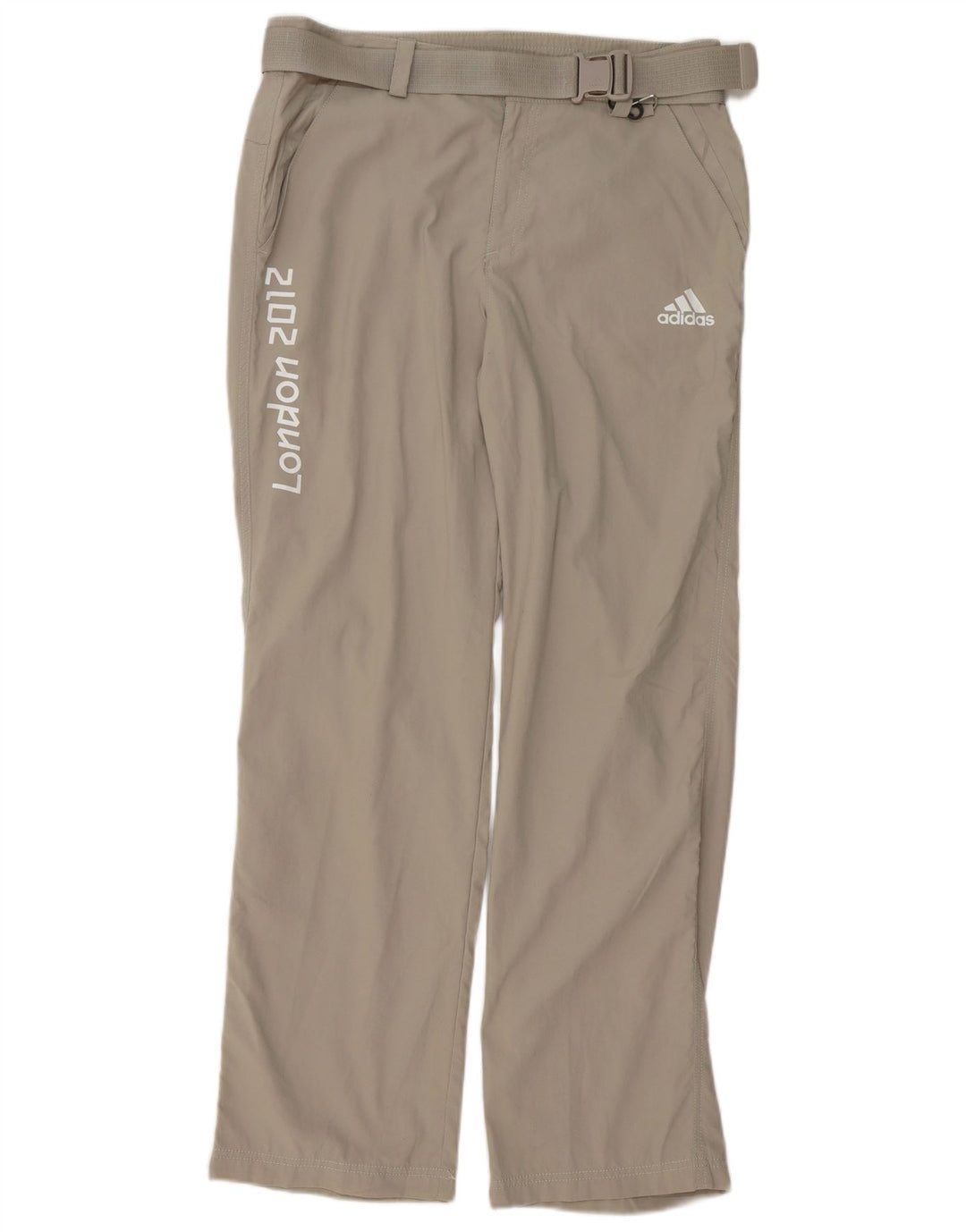 Calça Chino Adidas Masculina Graphic Straight Médio W32 L32 Cinza Poliéster