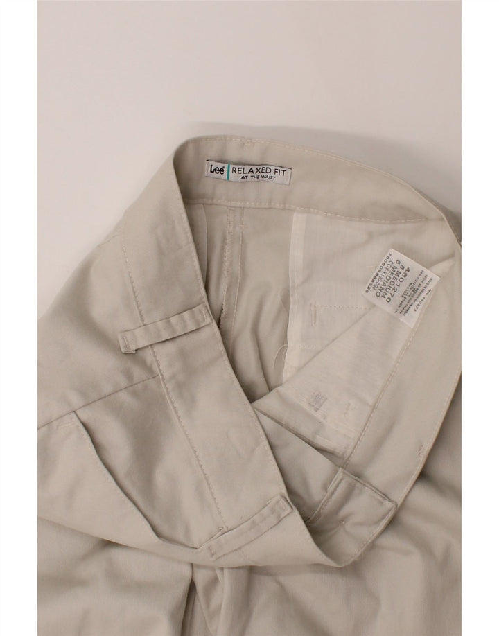 LEE Womens Relaxed Fit Casual Trousers US 6 Medium W32 L32 Grey Cotton Vintage Lee and Second-Hand Lee from Messina Hembry 