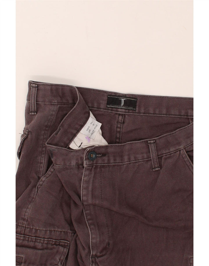 Calça cargo reta masculina VINTAGE W36 L32 algodão cinza