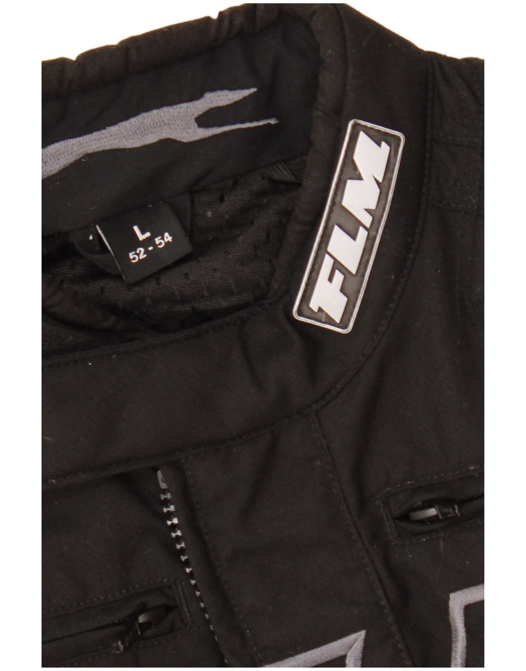 Jaqueta masculina FLM Graphic Racer IT 52/54 grande poliamida preta