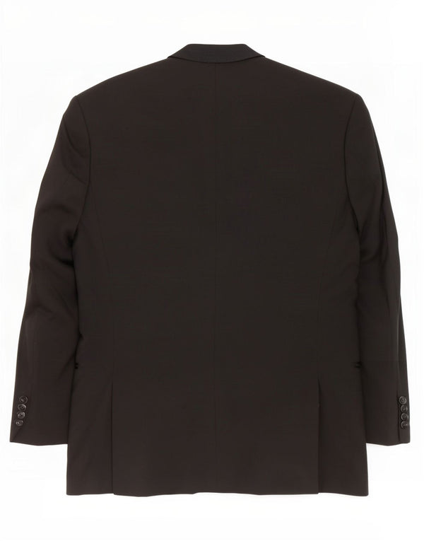 Jaqueta blazer masculina de 3 botões Hugo Boss Reino Unido 38 lã virgem preta média