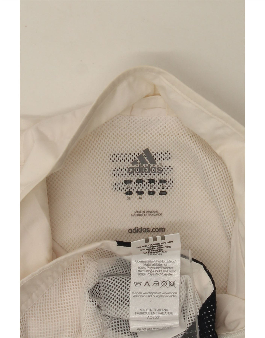 ADIDAS Womens Tracksuit Top Jacket UK 12 Medium White Colourblock