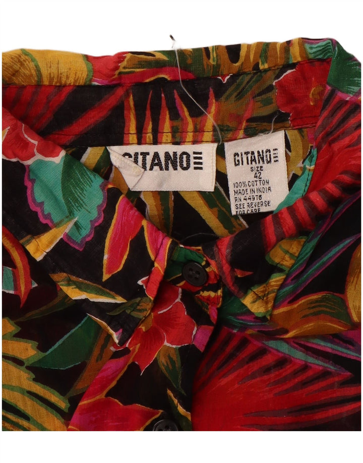 Vestido camisa feminino oversized GITANO EU 42 grande multicolorido tropical