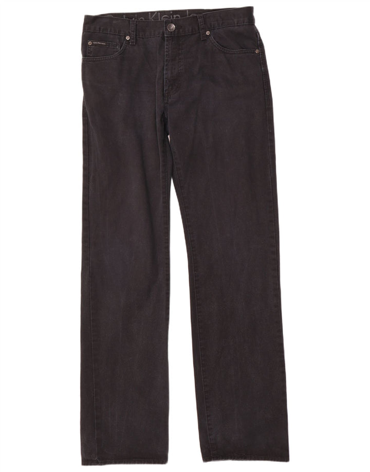 Calça jeans reta masculina Calvin Klein W33 L34 azul marinho algodão