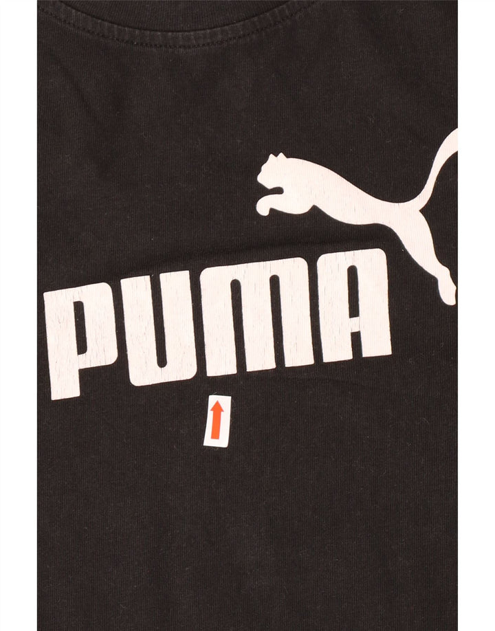 Camiseta feminina PUMA com estampa gráfica UK 14 grande preta