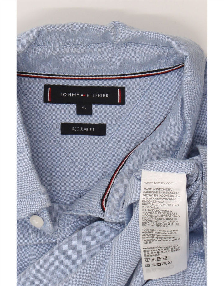 Camisa masculina TOMMY HILFIGER Regular Fit XL algodão azul