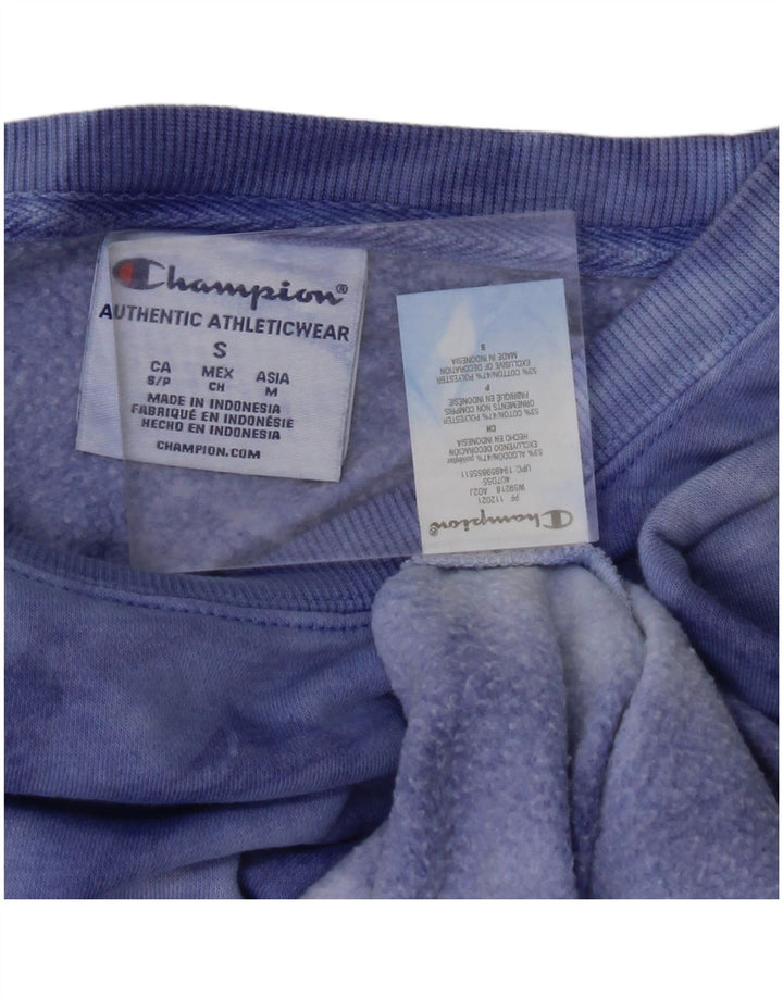 CHAMPION Suéter feminino oversized UK 10 pequeno azul tie-dye