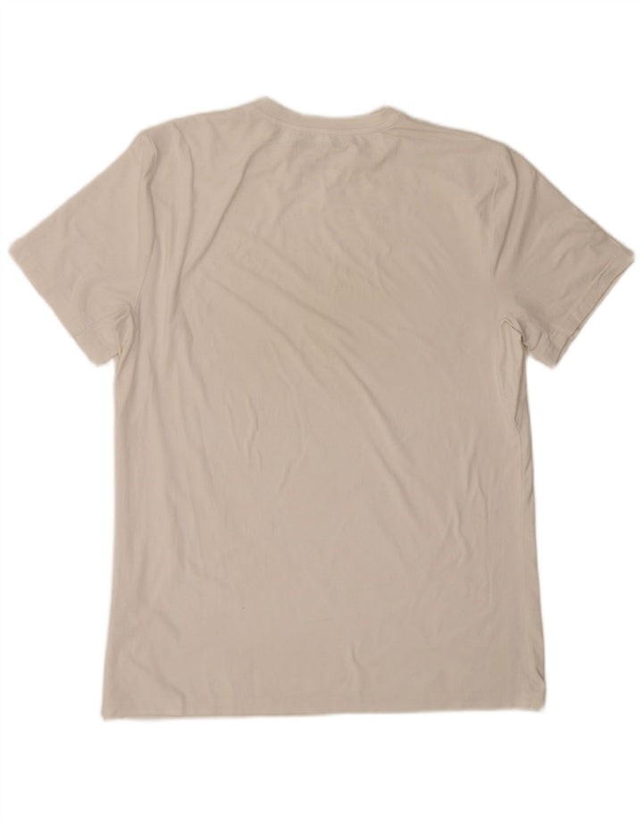 Camiseta masculina Calvin Klein Top médio branco poliéster