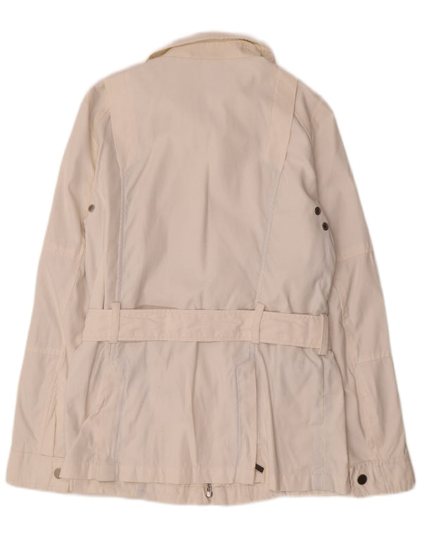 Jaqueta utilitária feminina Zara UK 12 médio off white nylon