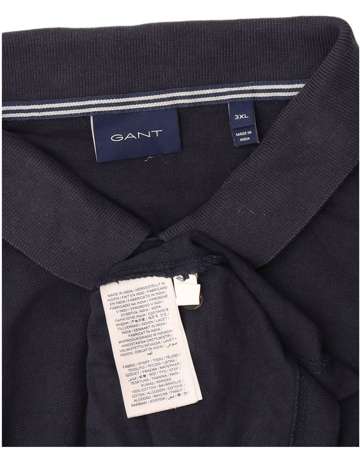 Camisa polo masculina Gant 3XL algodão azul marinho