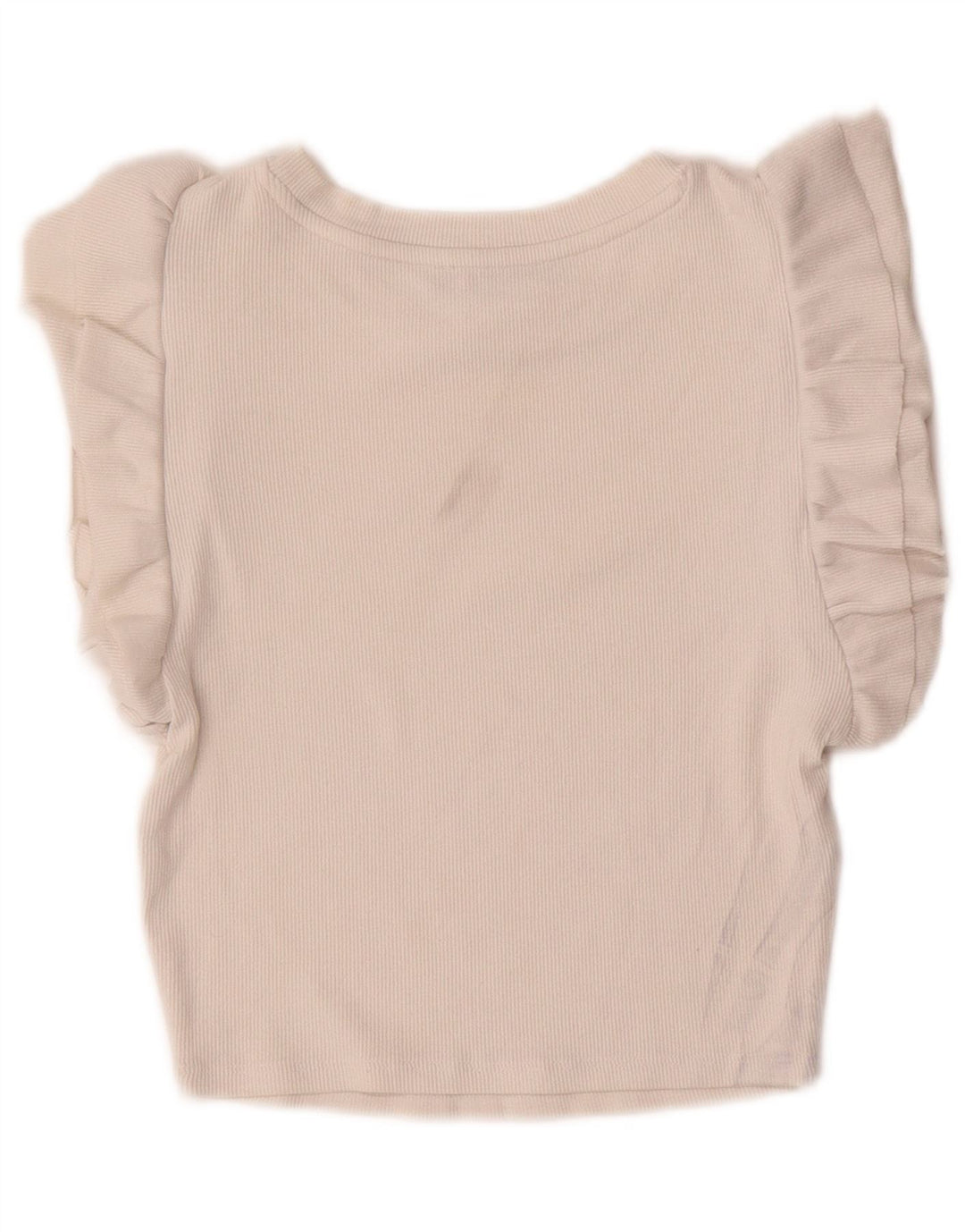 ZARA Top curto feminino UK 12 Médio Off White