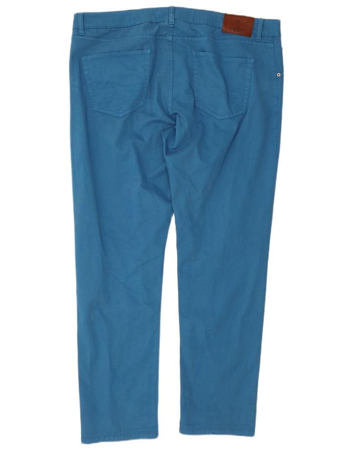 Hackett Calça masculina reta casual W44 L31 algodão azul