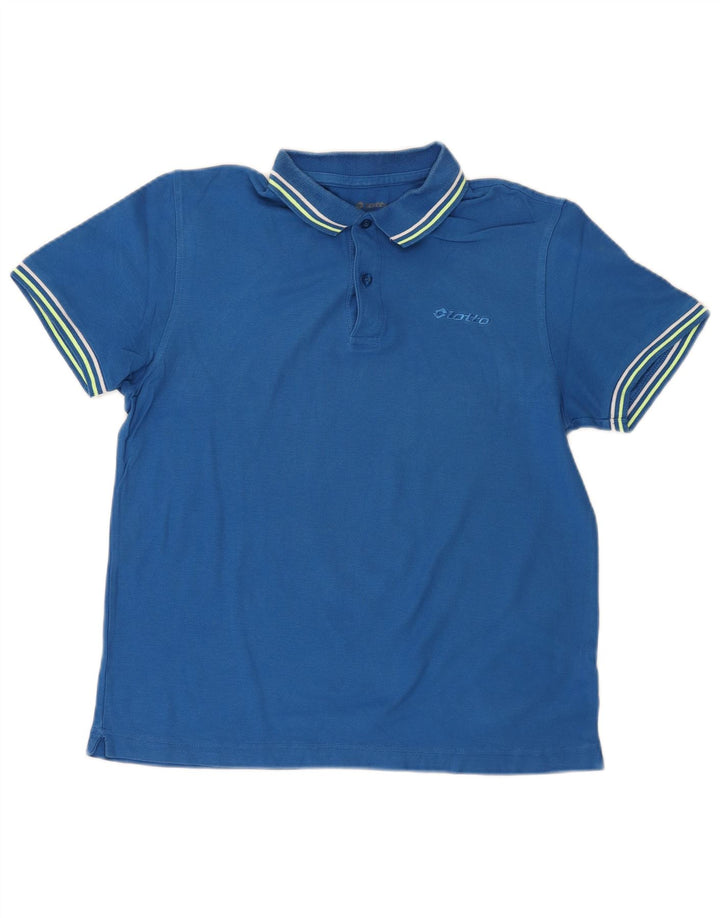 Camisa polo masculina LOTTO pequena azul