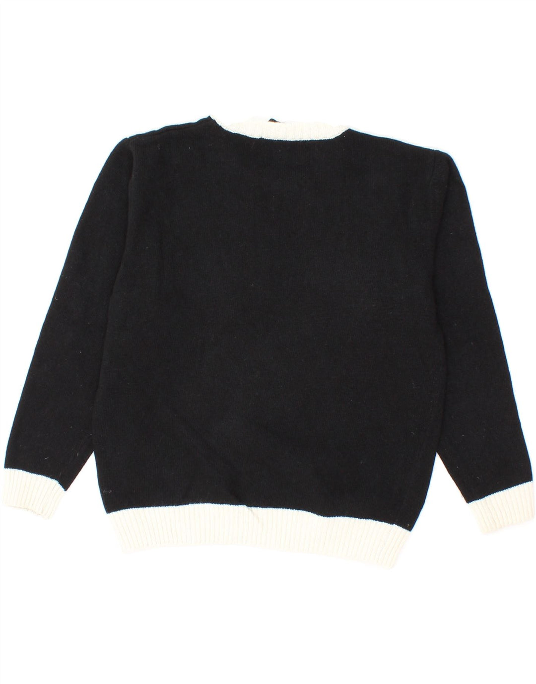 RICHMOND Boys Graphic Crew Neck Jumper Sweater 7-8 Years Black Cotton Vintage Richmond and Second-Hand Richmond from Messina Hembry 