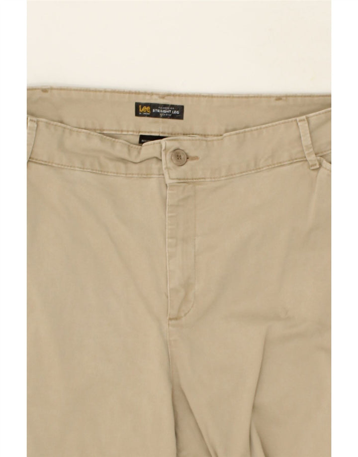LEE Womens Straight Chino Trousers US 22 3XL W44 L32 Beige Cotton Vintage Lee and Second-Hand Lee from Messina Hembry 