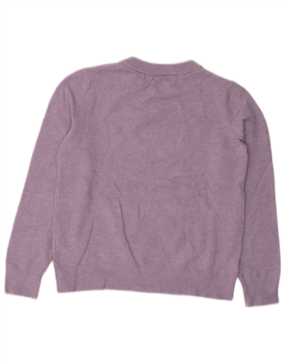 Suéter feminino Marks & Spencer com gola redonda Reino Unido 10 pequeno roxo