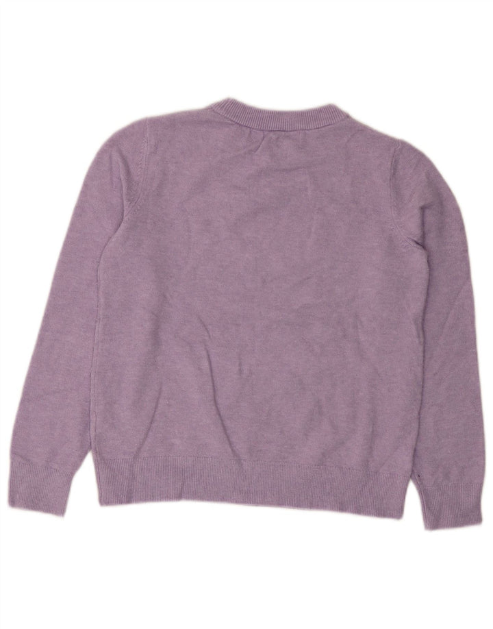 Suéter feminino Marks & Spencer com gola redonda Reino Unido 10 pequeno roxo