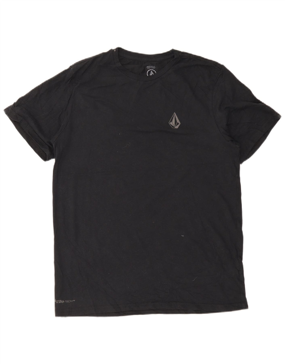 Camiseta masculina Volcom Modern Fit Graphic Top grande de algodão preto