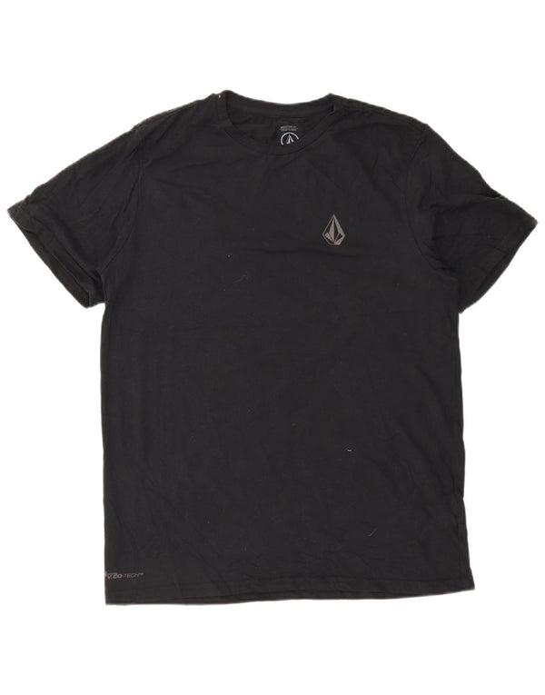 Camiseta masculina Volcom Modern Fit Graphic Top grande de algodão preto