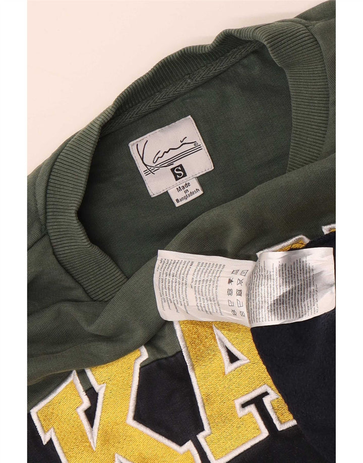 Karl Kani moletom gráfico masculino jumper pequeno azul marinho colorblock