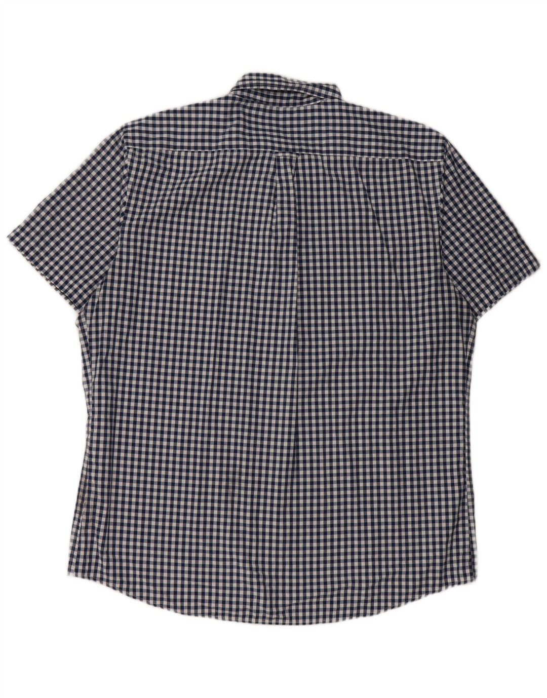 Camisa masculina de manga curta IZOD XL azul algodão guingão