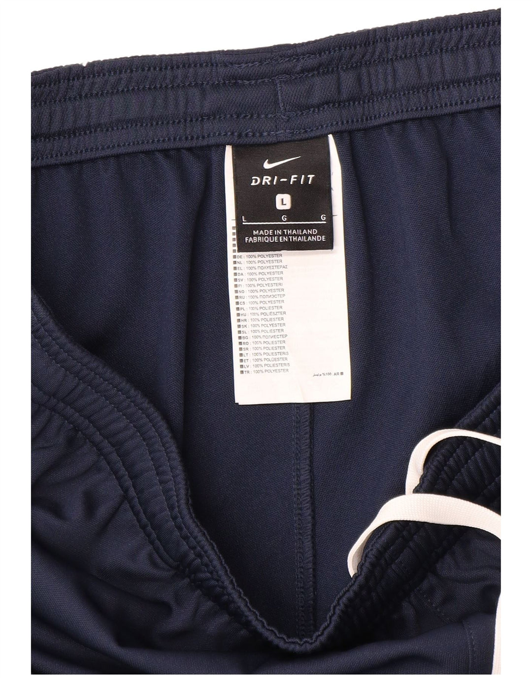 Calça de treino masculina Nike Dri Fit grande poliéster azul marinho