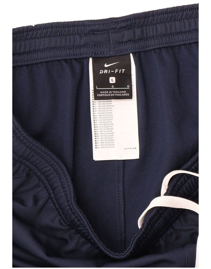 Calça de treino masculina Nike Dri Fit grande poliéster azul marinho