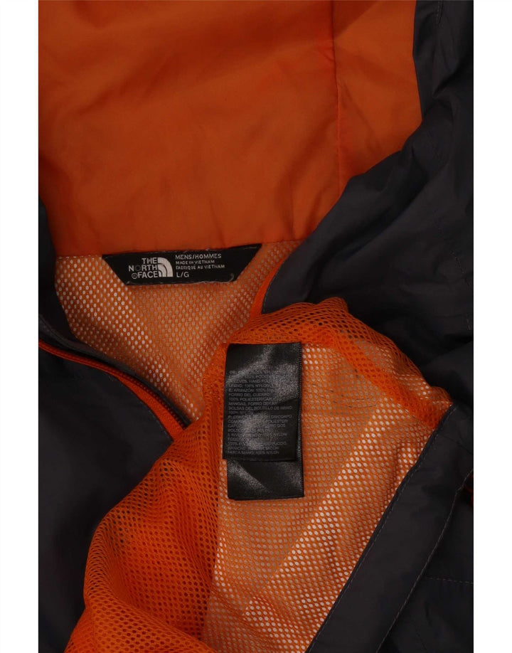 Jaqueta de chuva masculina com capuz The North Face UK 40 grande cinza nylon