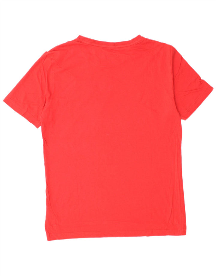 Puma Mens Graphic T-Shirt Top Pequeno Algodão Vermelho