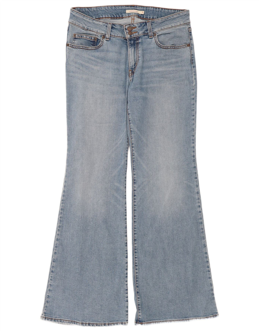 Jeans feminino Levi's Super Low Flared W31 L34 Azul Algodão